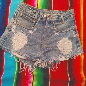 Light Wash Handmade Levis Shorts